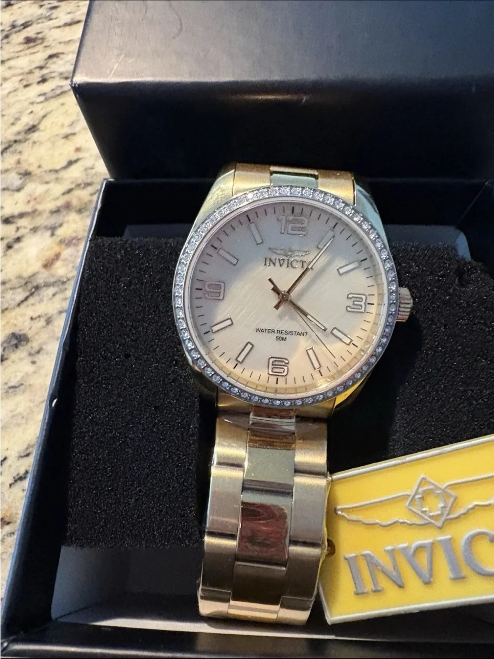 Invicta Ladies Gold  Watch New in box 50132 gold dial stainless steel new/tags